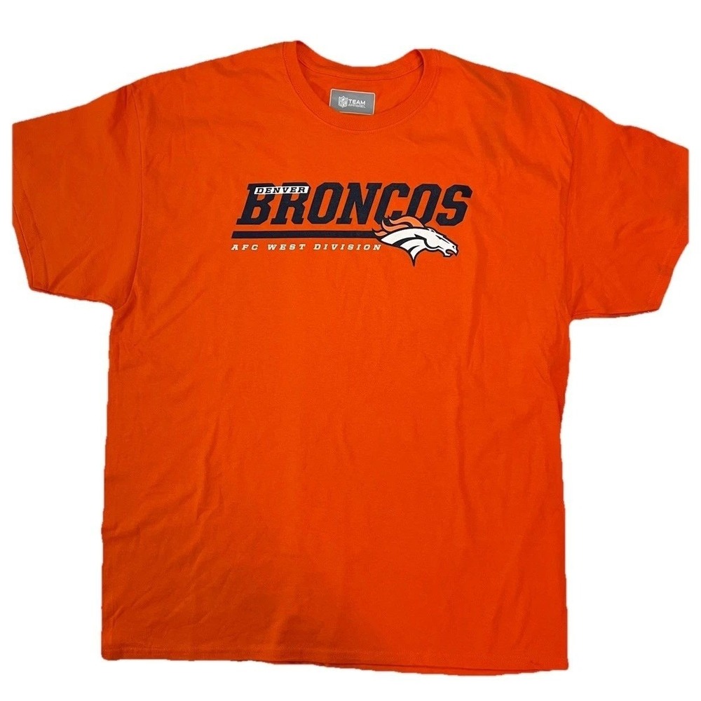 Denver Broncos NFL T Shirt Orange AFC West Division Football Mens M NWT